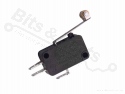 Microswitch push button (make contact) with lever with roller vertical